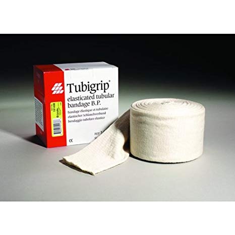 Molnlycke 1437 Tubigrip Multipurpose Tubular Bandage, Size D, 3" Width, Natural, 393.70" Length