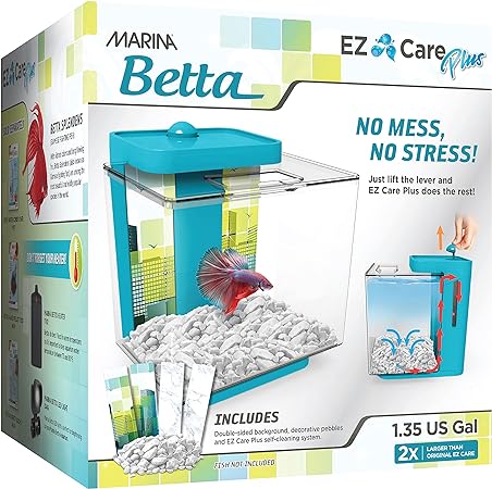 Marina Betta EZ Care Plus Aquarium Kit - Blue - 5 L (1.35 US gal)