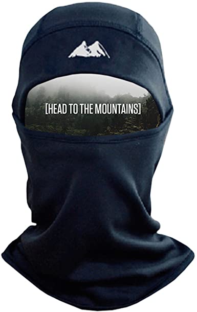 Mountain Made Balaclava Thermal Polyester Fleece Face Mask, Black, One Size