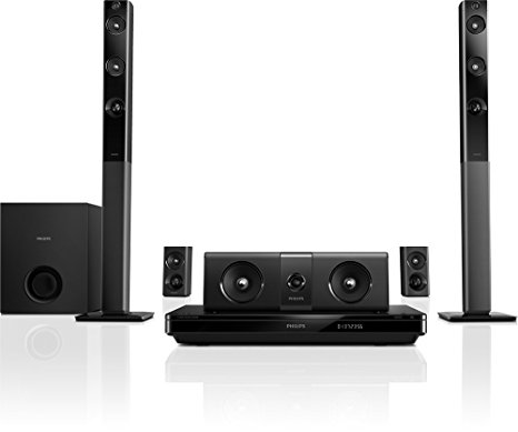 Philips HTB5544D/F7 Home Theater with Tall Boy Speakers (Black)