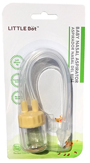 Little Bot Baby Nasal Aspirator, Soft Silicone Tip, Easy to use, Easy to clean, Newborn/Infant/Baby