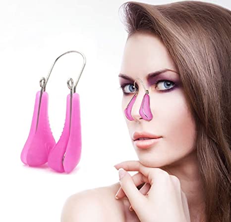 Nose Shaper Clip Nose Lifter Nose Beauty Up Lifting Tool Soft Safety Silicone Rhinoplasty Nose Bridge Straightener Corrector Slimming Device for Wide Crooked Nose Women (Purple)