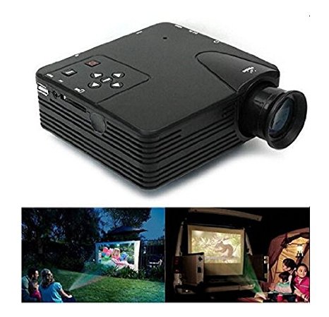 OURSPOP® H52 New Arrivial Video Projector LCD Portable FHD 1080P LCD Projector with HDMI,VAG,USB , AV, SD Cinema Theater, PC Laptop video projector Multimedia Home Theater Mini Projector with HDMI, AV, VGA Inputs, SD/USB2.0