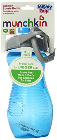 Munchkin 12 Ounce Mighty Grip Toddler Sports Bottle, Colors May Vary