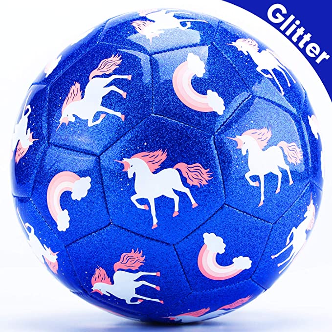 CubicFun Kids Soccer Ball Size 3 with Pump Kids Outdoor Toys for Kids Ages 4-8-12 6-12 Outdoor Kids Toys for Backyard Activities Sports Toddlers Outdoor Toys Unicorn Toys Gifts for 3 4 5 6 Boys Girls