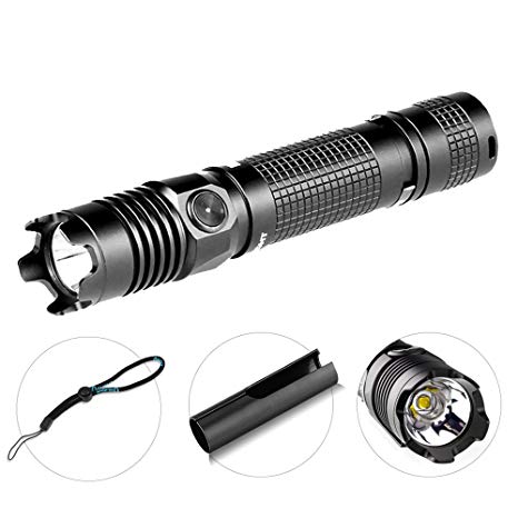 Olight® M1X 1000 Lumens Cree XM L2 LED Flashlight, Dual Switch Tail Switch Variable Output Super Bright Light, Portable for Outdoor EDC (No Battery Included)
