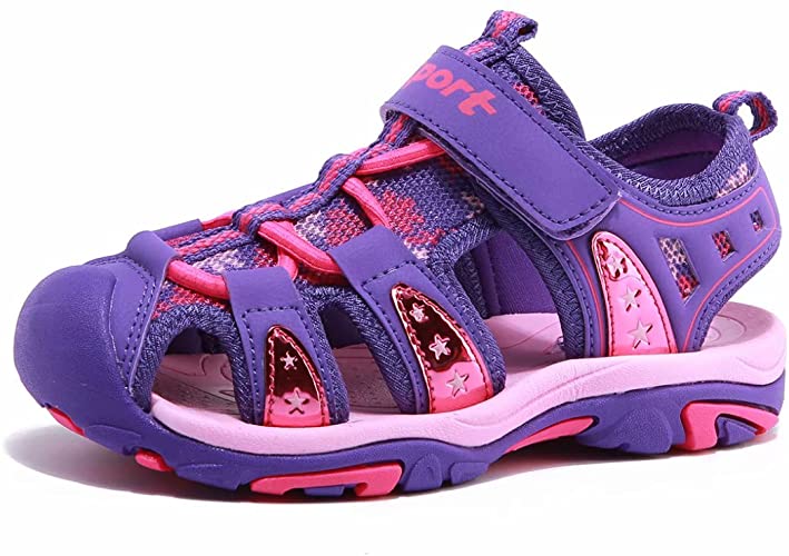 BODATU Boys' and Girls' Summer Outdoor Beach Sports Closed-Toe Sandals(Toddler/Little Kid/Big Kid)