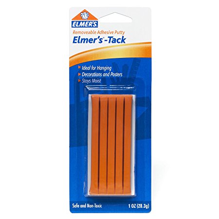 Elmer's Tack Removable Adhesive Putty, 1 Ounce, Orange (E625)