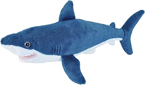 Wild Republic Mako Shark Plush, Stuffed Animal, Plush Toy, Gifts for Kids, Cuddlekins 13 inches