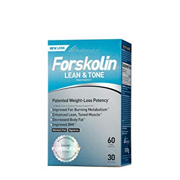BioGenetic Labs Forskolin Lean & Tone - Weight Loss and Body Toning Formula - Fat Loss and Maintenance of Muscle Mass - 60 Capsules - Vegetarian