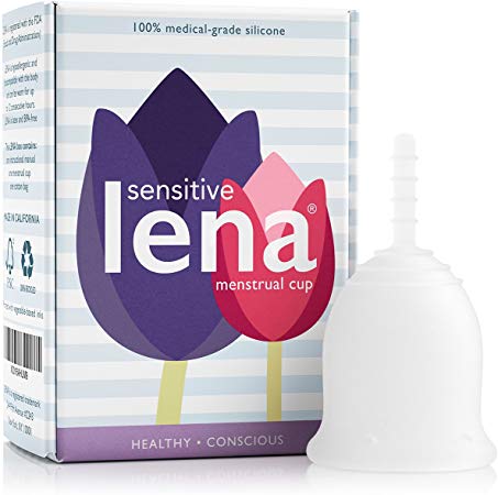 Lena Sensitive Menstrual Cup - Small - Clear - Regular Flow - Soft Beginner Cup - Made in USA – Sensitive Bladders & Period Cramps