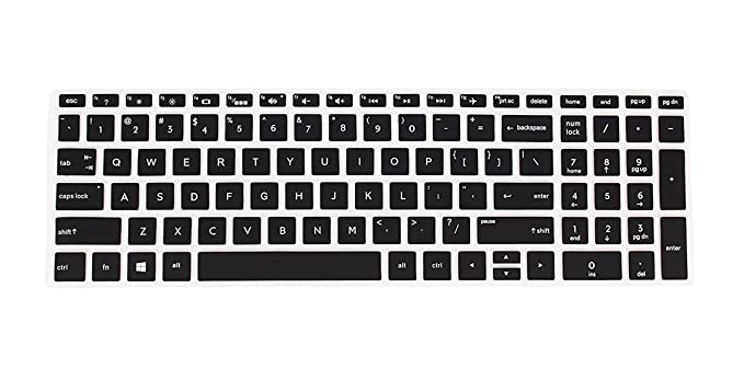 Saco Silicone Skin Keyboard Cover Compatible for HP 15 Thin & Light 15.6-inches FHD Laptop Laptop (15s-gr0010au) - Black