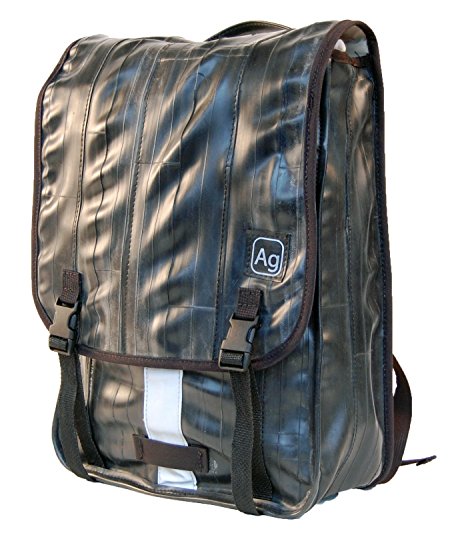 Alchemy Goods Madison Backpack, Made from Recycled Bike Tubes, Black