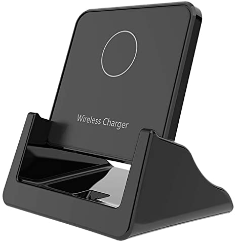 SIKAI Wireless Charging Stand 15W Wireless Charger for iPhone 11 Pro Max/XS Max/XR/X/8P/New Airpods, Galaxy Note10/9/S10/S9, LG V30/V40, Charge in Portrait and Landscape Mode (Black)