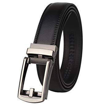 Dante men's Ratchet Click Slide Dress Belt with Genuine Leather,Trim to Fit