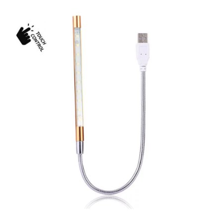 Leadleds USB Stick Light Dimmable Touch Switch LED White Light Lamp - 10 Super Bright Led Book Reading Lamp Light - No Batteries Needed - For Laptop Computer PC