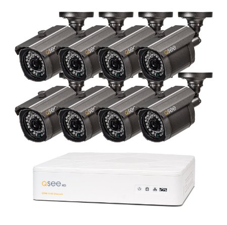 Q-See QT5682-8E3-1 8 Channel 960H720p DVR with 900TVL High Resolution Cameras and Pre installed 1 TB HDD