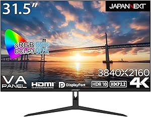 JAPANNEXT 31.5インチ 4K(3840 x 2160)液晶モニター JN-V3150UHDR HDMI DP PIP/PBP機能