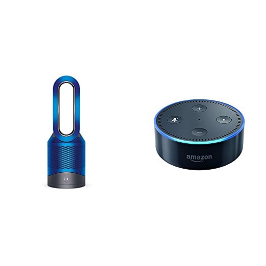 Dyson Pure Hot Cool Link   Echo Dot Bundle, Blue Purifier Black Echo Dot