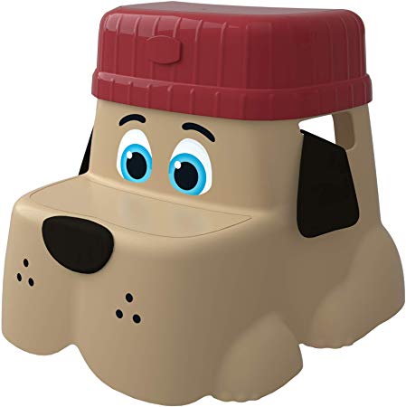 Squatty Potty Kids Step Stool with Locking Riser for Additional Height - Pup Dog Style
