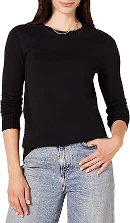 Amazon Essentials Women's 100% Cotton Crewneck Sweater (Available in Plus Size)