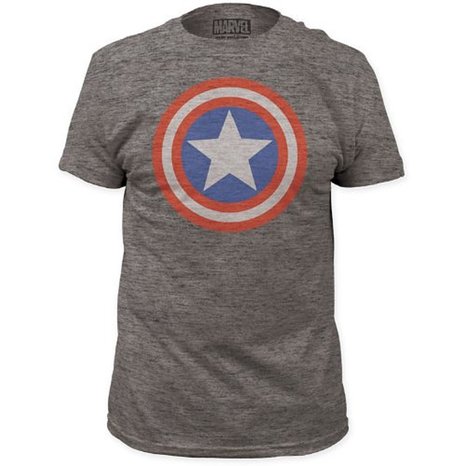Marvel Captain America Shield Tri-blend Adult T-shirt L