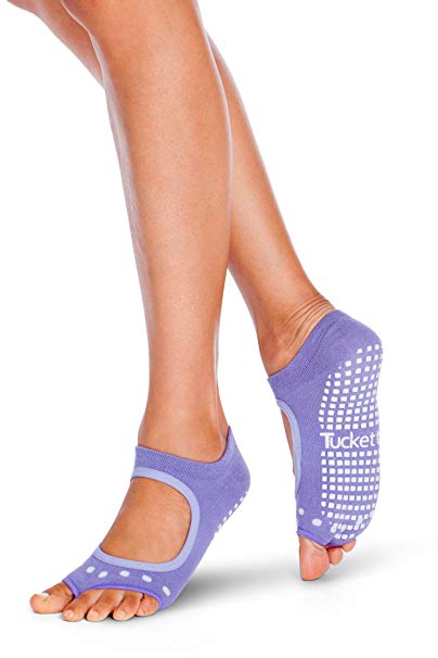 Yoga Socks for Women Non Slip, Toeless Non Skid Sticky Grip Sock - Pilates, Barre, Ballet