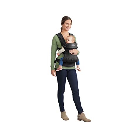 Graco Cradle Me 4 in 1 Baby Carrier | Includes Newborn Mode with No Insert Needed, Black Onyx