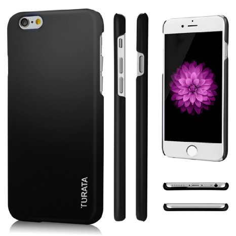 iPhone 6s Case - TURATA® [Slim Fit] Premium Coated Non Slip Surface [Smooth Black] Hard Case Specially Designed for the new iPhone 6s 4.7 inch (2015) - Black