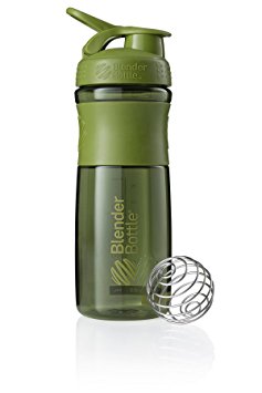 BlenderBottle SportMixer Tritan Grip Shaker Bottle, Moss Green, 28-Ounce