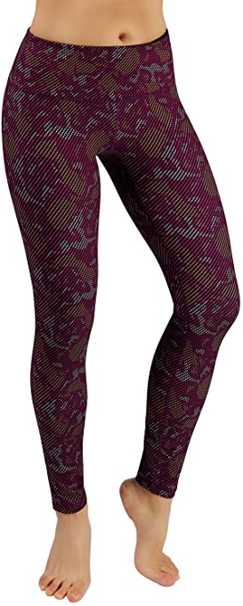 ODODOS Women's High Waisted Pattern Leggings, Tummy Control, Workout Yoga Pants with Pockets