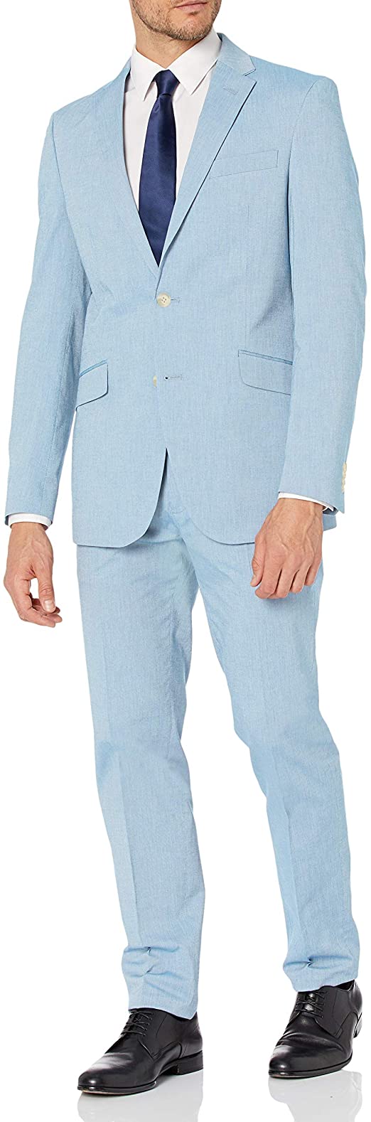Unlisted by Kenneth Cole Mens Stretch Chambray Suit