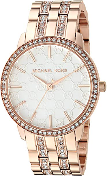 Michael Kors Women's Lady Nini Stainless Steel Watch, Three Hand Quartz Movement with Crystal Bezel