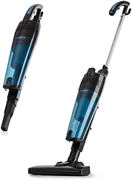 oneConcept Duster Zyklon-Staubsauger - Bodenstaubsauger, Handstaubsauger, 2-in-1 Gerät, beutellos, 1.5 Liter, HEPA-Filter, 600 Watt, inkl. Boden- und Fugendüse, blau-schwarz