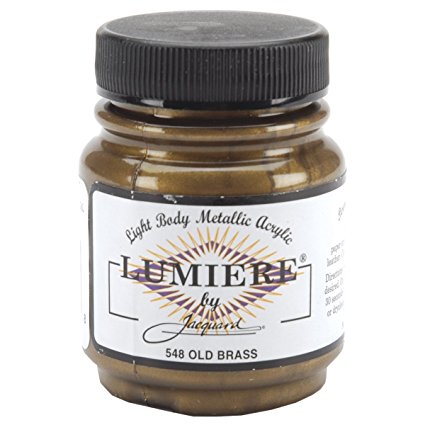 Jacquard Products Jacquard Lumiere Metallic Acrylic Paint 2.25-Ounce, Old Brass