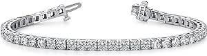 1-20 Carat LAB GROWN Classic Diamond Tennis Bracelet 4 Prong Ultra Premium Collection (E-F Color, VS2-SI1 Clarity)