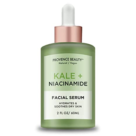 Kale and Hyaluronic Acid Face Serum - Facial Serum for Hydration, Moisture and Anti Aging - Wrinkle and Fine Line Reduction - for Sensitive Skin - 2 Fl Oz