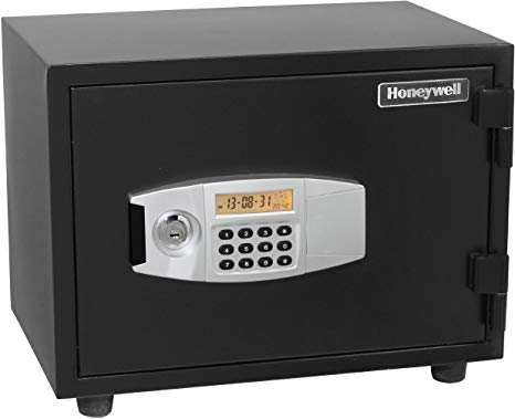Honeywell Safes & Door Locks - 2113 Steel Fireproof and Water Resistant Security Safe with Dual Digital Lock and Key Protection, 0.58-Cubic Feet, Black