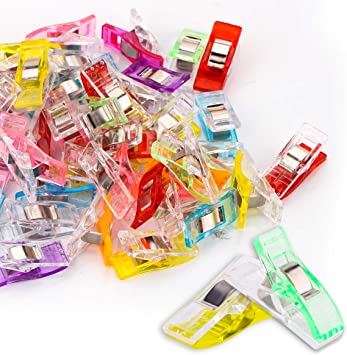 100 Pack Multicolor Sewing Clips Quilting Clips for Sewing, Quilting, Crocheting, Crafting and Knitting