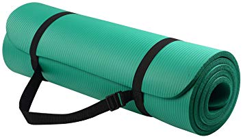 BalanceFrom GoYoga All-Purpose 12-Inch Extra Thick High Density Anti-Tear Exercise Yoga Mat with Carrying Strap