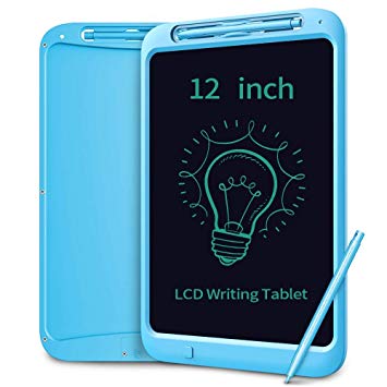 NOBES 12 Inch LCD Writing Tablet, Electronic Drawing Board Writing Doodle Pad Upgrade Brightness Digital Memo Notice Board Gift for Kids Office (12 inch, Blue)