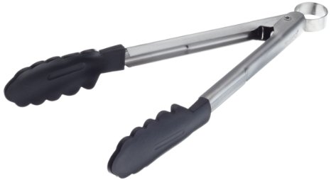 Cuisipro 95-Inch Silicone Locking Tongs Black