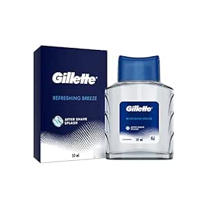 Gillette After Shave Splash Refreshing Breeze 50Ml, White, Gel, Men