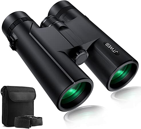 Binoculars for Adults 12x42 Compact HD Binocular, Low Night Vision Waterproof Binoculars with Clear and Durable BAK-4 Prism FMC Lens, Large View Eyepiece Binoculars for Birds Watching Hunting Travel