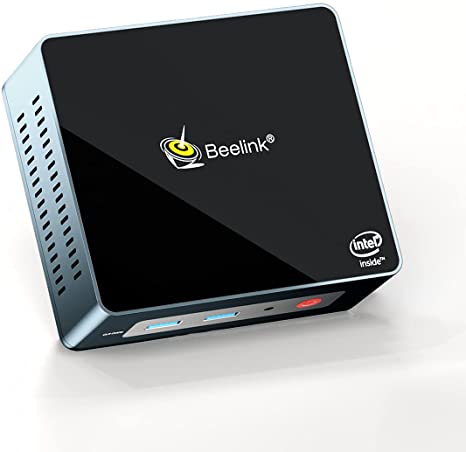 Beelink Mini PC GK mini Windows 10 Pro, Intel J4125 8GB DDR4 RAM 128GB SSD 4K Dual HDMI, HDD Extension, Support Auto Power On