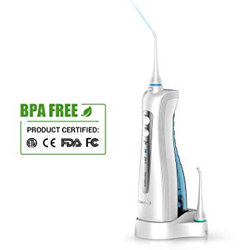 SUNAVO WF-02 Cordless Water Flosser IPX7 Waterproof 3 Modes for Braces and Teeth Whitening, Dental Water Jet Rechargeable 15 days battery, Portable Oral Irrigator for Travel and Home BPA free, ETL FDA