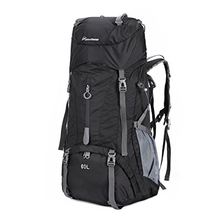 OutdoorMaster Hiking Backpack 60L - Internal Frame w/ Waterproof Rain Cover for Hiking, Travel, Camping