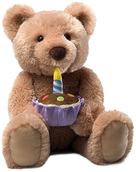 Gund Birthday Teddy Bear Animated Musical Stuffed Animal