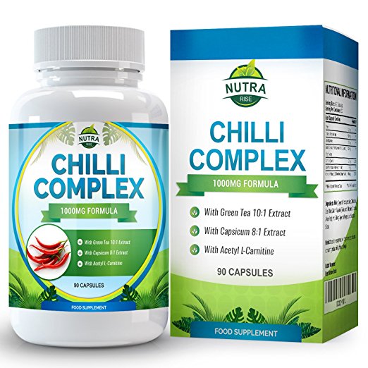 Chilli Burn Complex, Maximum Strength Fat Burner for Men & Women, Formulated with Capsaicin to Increase Metabolism So You Lose Weight Fast, All Natural Diet & Weight Loss Supplement, 90 Capsules