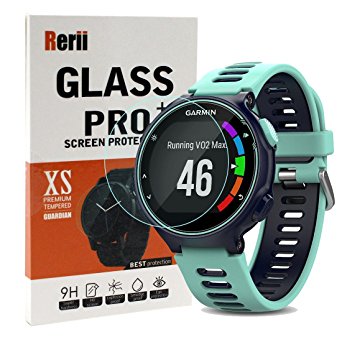 Garmin Forerunner 735XT Screen Protector - Rerii Tempered Glass Screen Protector For Garmin Forerunner 735XT, High Definition, 9H Hardness, 0.3mm Thickness, Delicate Touch, Real Glass Screen Protector